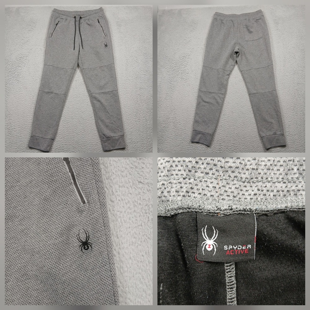 Spyder Active Jogger Pants Mens Gray Zip Pocket Athletic‎ Lounge 32